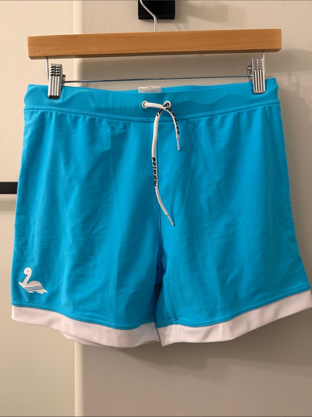 Men's 5” Swim Shorts - Turquoise with White Trim‎